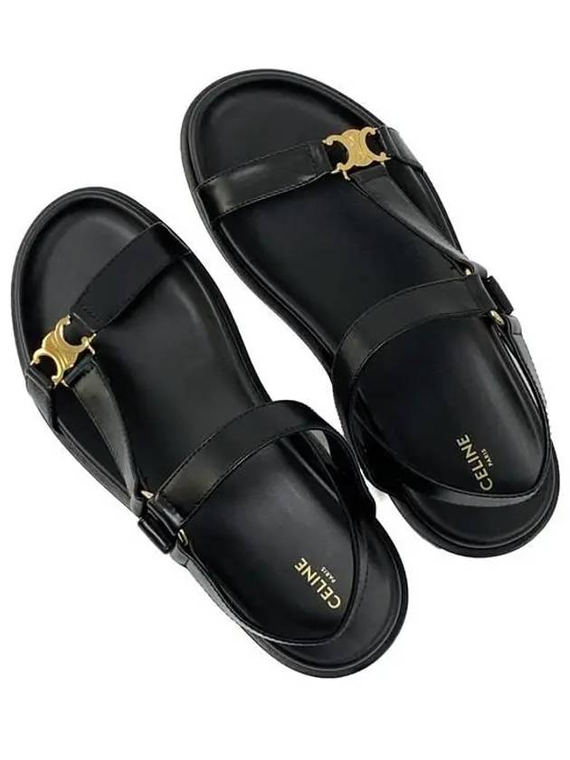 Maud Calfskin Triomphe Sandals Black - CELINE - BALAAN 8