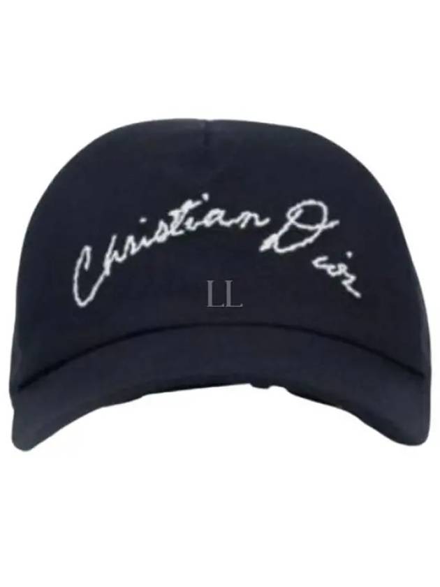 Handwritten Base Ball Cap Black - DIOR - BALAAN 2