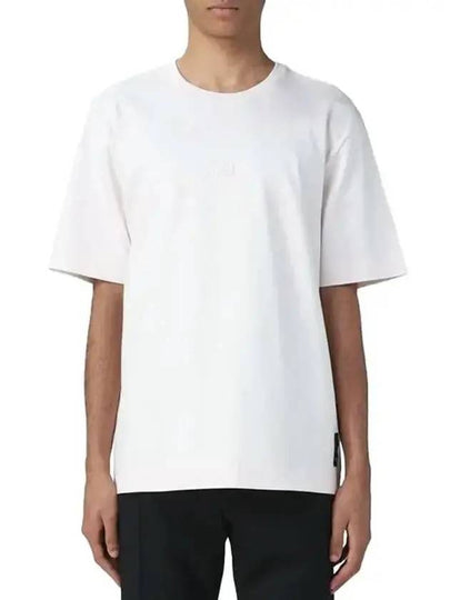 Logo Cotton Short Sleeve T-Shirt White - FENDI - BALAAN 3