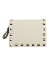 Small Size Rockstud Half Wallet Ivory - VALENTINO - BALAAN 1