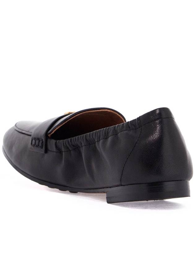 Ballet Double T Napa Leather Loafers Black - TORY BURCH - BALAAN 4