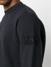 Ghost Piece Cotton Jersey Crew Neck Sweatshirt Navy - STONE ISLAND - BALAAN 6