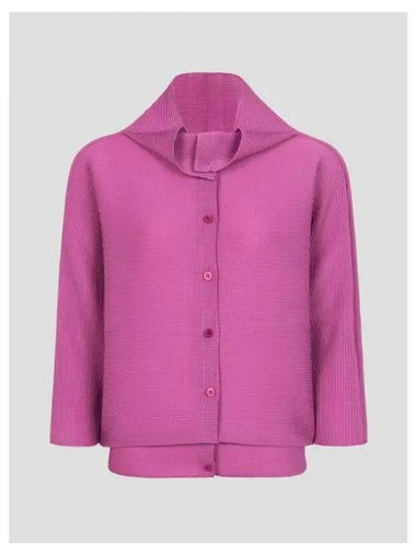 Dolman stretch pleats 1 spring fall cardigan rose pink domestic product GM0024090241646 - ISSEY MIYAKE - BALAAN 1