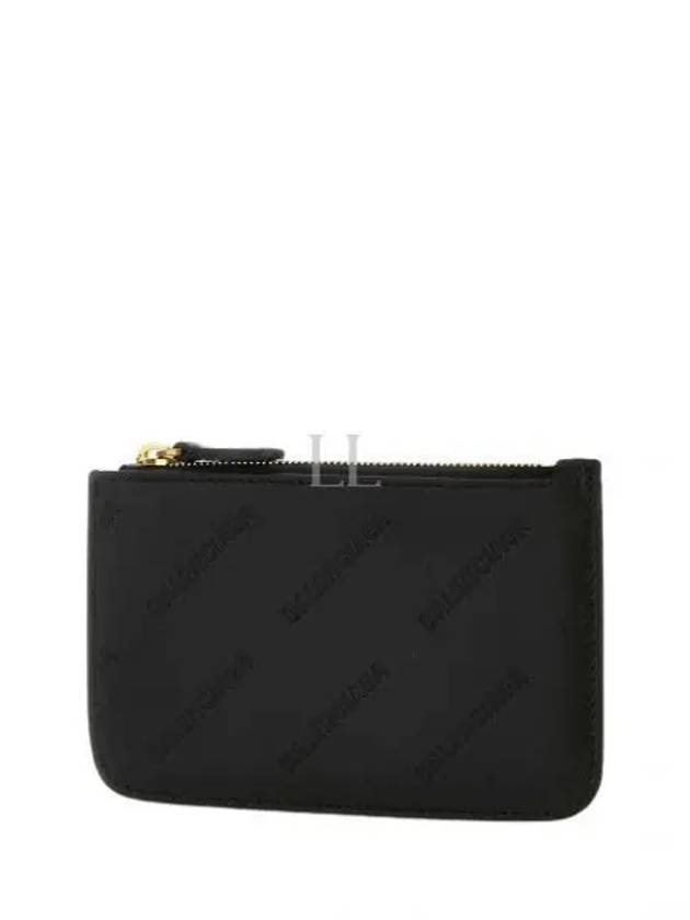 Embossed Logo Card Wallet Black - BALENCIAGA - BALAAN 2