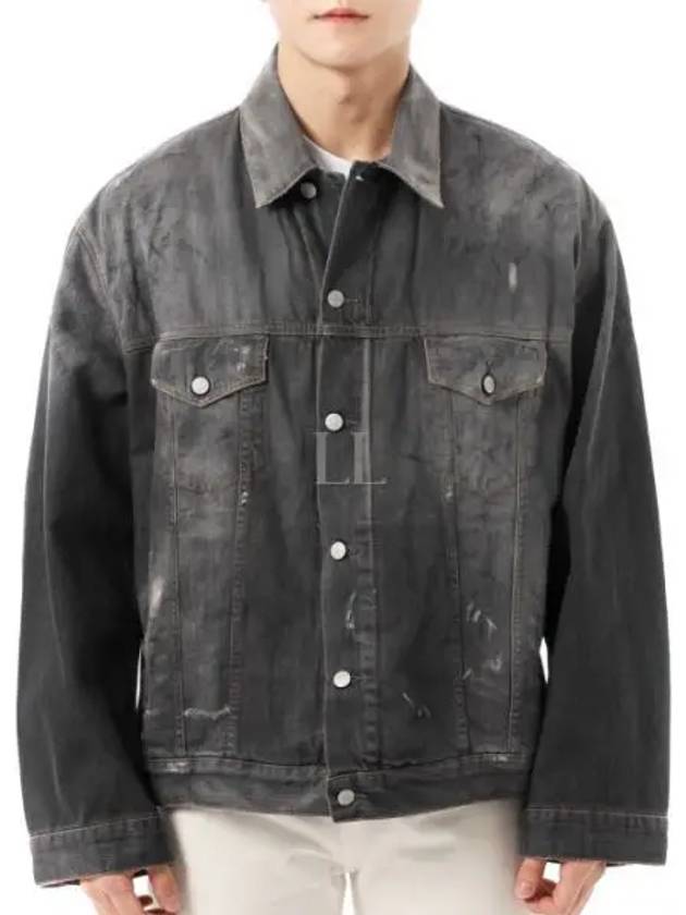 Oversized Fit Denim Jacket Black - ACNE STUDIOS - BALAAN 2