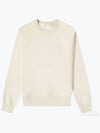 Tone On Tone Mini Logo Round Neck Sweatshirt Beige - AMI - BALAAN 2