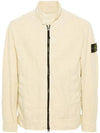 Tela Mock Neck Zip-up Jacket Beige - STONE ISLAND - BALAAN 1