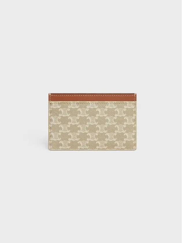 Logo Print Triomphe Canvas Card Holder Grey - CELINE - BALAAN 5