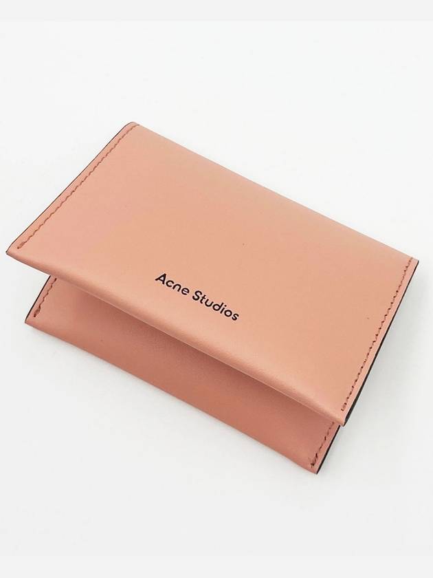 Logo Bifold Card Wallet Salmon Pink - ACNE STUDIOS - BALAAN 2