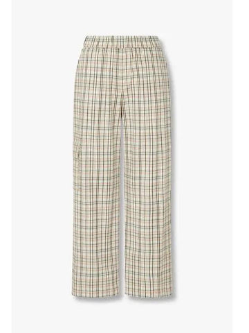 30 9 29 PS Women s Check Pattern Seersucker Banding Pants Beige - PAUL SMITH - BALAAN 1