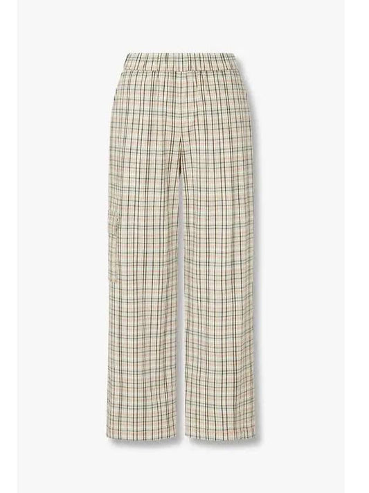 30 9 29 PS Women s Check Pattern Seersucker Banding Pants Beige - PAUL SMITH - BALAAN 1