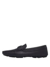 Triangle Logo Saffiano Driving Loafers Black - PRADA - BALAAN 2