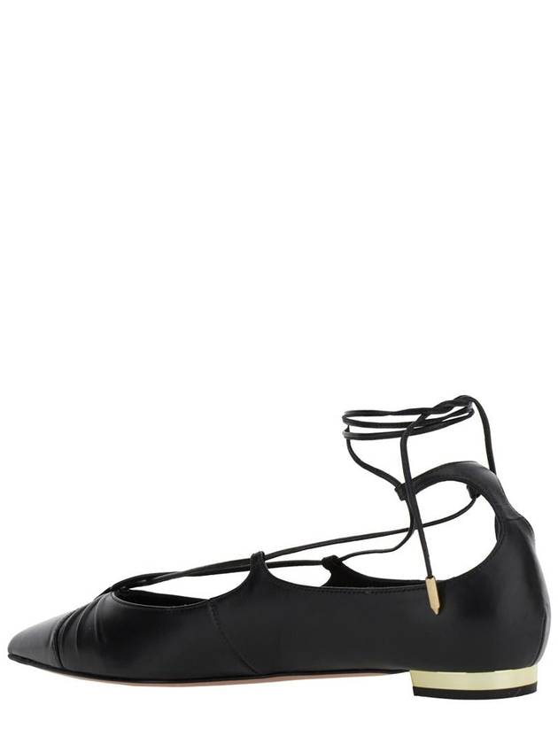 'Gabi' Ballet Shoes With Criss-Crossed Ankle Strap In Leather Woman - AQUAZZURA - BALAAN 3