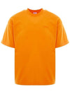 Embroidered Logo Short Sleeve T-Shirt Orange - VETEMENTS - BALAAN 1