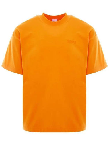 Embroidered Logo Short Sleeve T-Shirt Orange - VETEMENTS - BALAAN 1