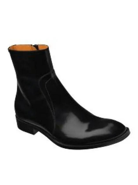 Zipper Calf Leather Ankle Boots Black - MAISON MARGIELA - BALAAN 2