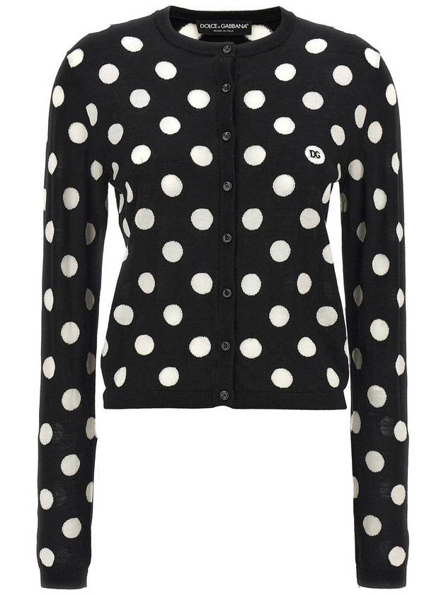 Polka dot pattern button-up cardigan FXV28TJCVYK - DOLCE&GABBANA - BALAAN 2