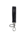 leather key holder black - PRADA - BALAAN.