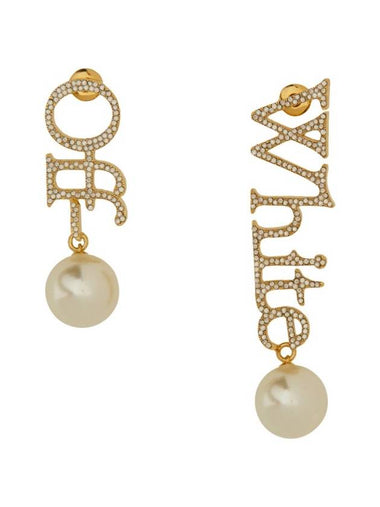 LOGO EARRINGS - OFF WHITE - BALAAN 1