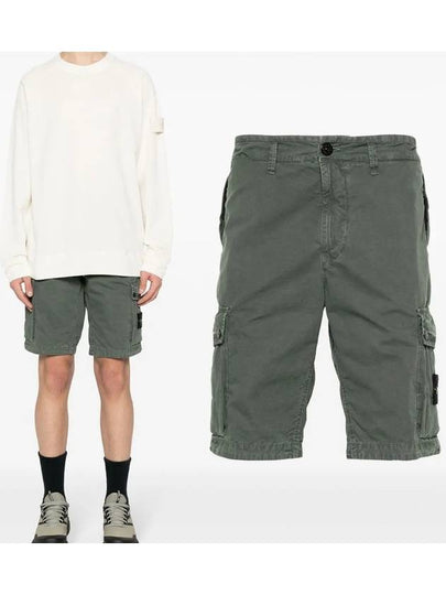 Cargo Bermuda Shorts Green - STONE ISLAND - BALAAN 2