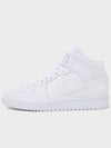 Kids Adult Sneakers Air Jordan 1 Mid Triple White 554725 130 - NIKE - BALAAN 3