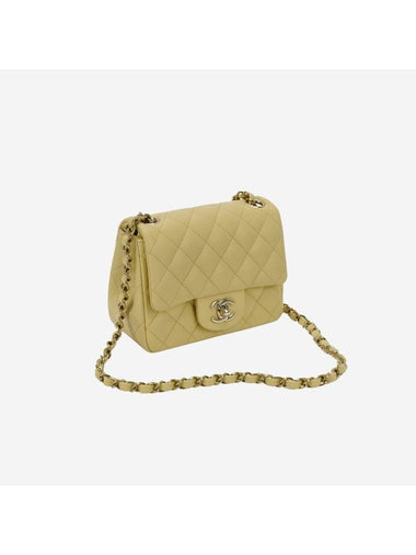 Mini Flap Lambskin Cross Bag Light Yellow - CHANEL - BALAAN 1