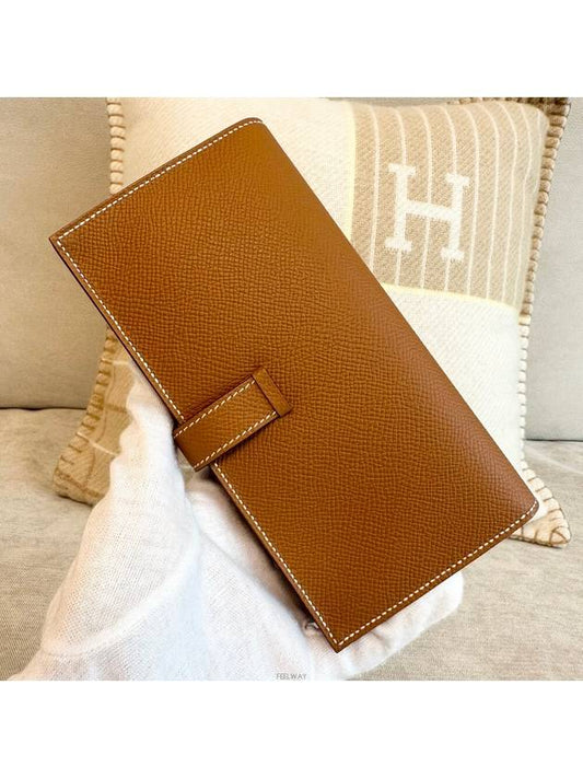 Bean long wallet gold silver engraved B - HERMES - BALAAN 2