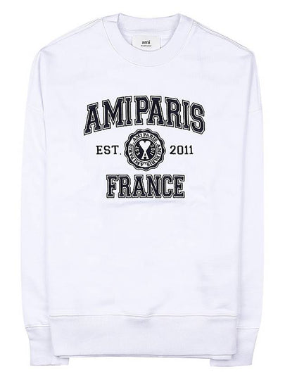 Logo Print Sweatshirt White - AMI - BALAAN 2