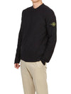 Wappen Patch Crew Neck Knit Top Black - STONE ISLAND - BALAAN 6