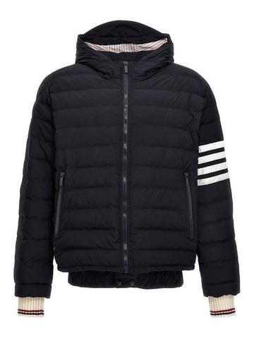 Poly Twill Down Filled 4-Bar Ski Padding Navy - THOM BROWNE - BALAAN 1