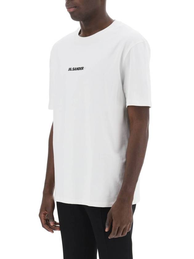 t-shirt with logo print - JIL SANDER - BALAAN 4