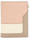 Color Block Leather Half Wallet Pink - MARNI - BALAAN 2