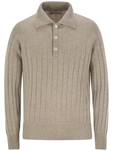 Cashmere knit polo shirt - BRUNELLO CUCINELLI - BALAAN 1