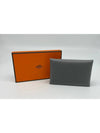 Calvi Duo Card Holder Absong Palladium Hardware Graphite - HERMES - BALAAN 8