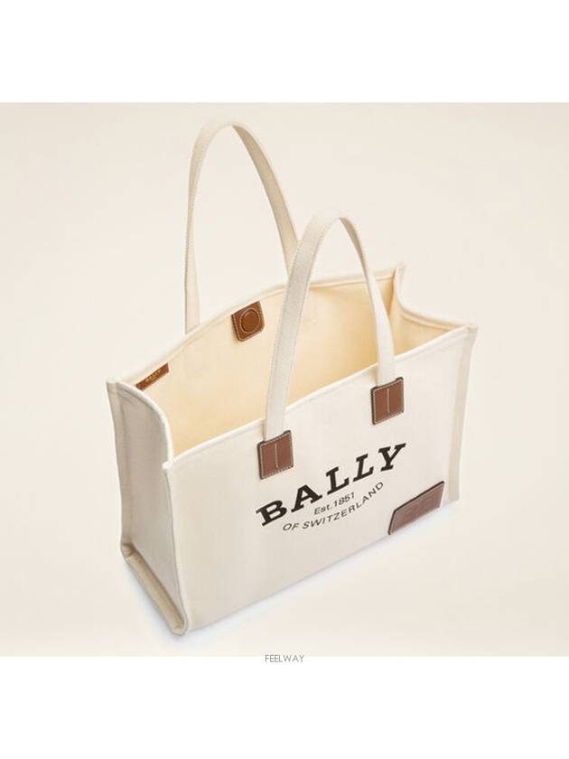 Women's Crystalia Fabric Tote Bag Ivory - BALLY - BALAAN 3