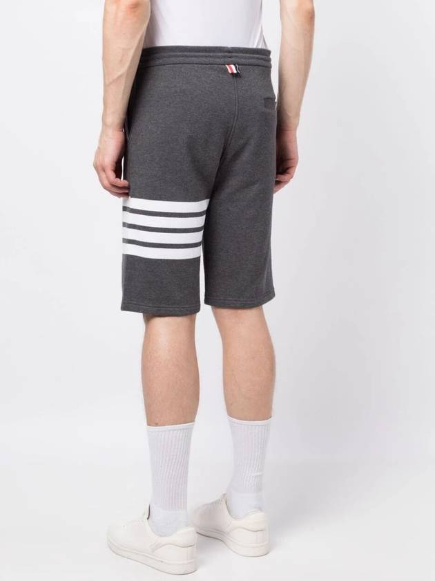 Cotton Loopback Knit Engineered 4-Bar Sweatshorts Dark Grey - THOM BROWNE - BALAAN 4