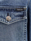 Logo Label Denim Jacket Blue - TOM FORD - BALAAN 4