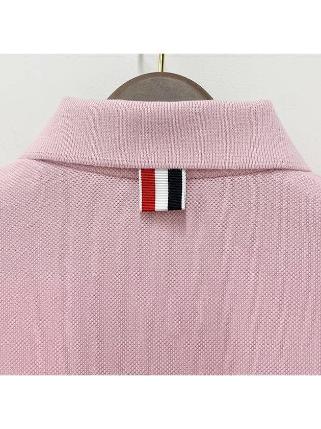 Classic Pique 4-Bar Polo Shirt Pink - THOM BROWNE - BALAAN 8