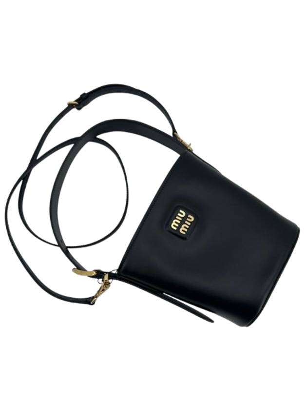 Logo Bucket Cross Bag Black - MIU MIU - BALAAN 8