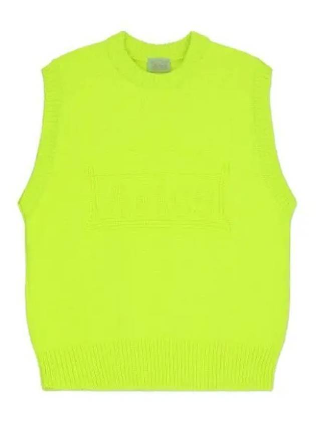 Aries Recycle Reverse Knit Temple Vest Yellow - ARIES - BALAAN 1