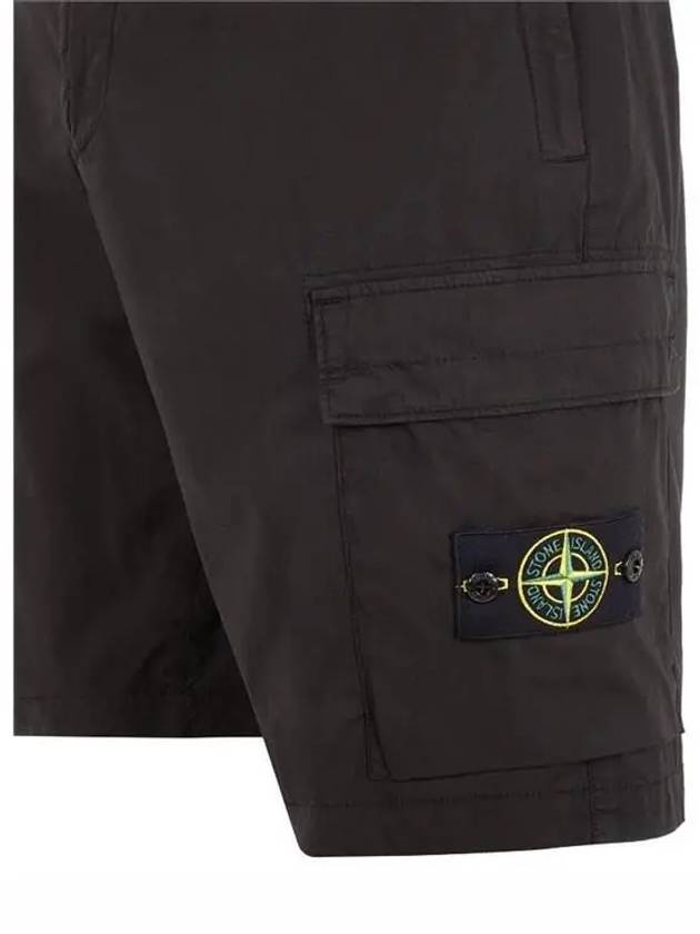 Light Stretch Cotton Bermuda Shorts Black - STONE ISLAND - BALAAN 4