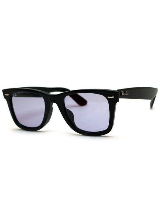 Eyewear Wayfarer Classic Polished Sunglasses Black Blue - RAY-BAN - BALAAN.