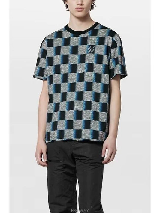 Damier Cotton Short Sleeve T-shirt Black - LOUIS VUITTON - BALAAN 2