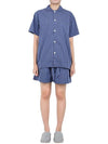 Poplin Striped Pajamas Short Sleeve Shirt - TEKLA - BALAAN 9