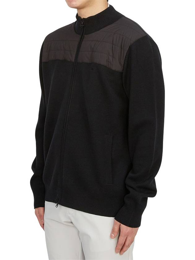 Bridge Hybrid Knit Sweater Black - J.LINDEBERG - BALAAN 4