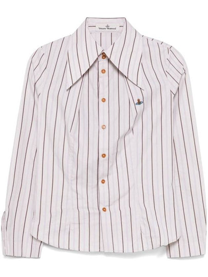 Violin Striped Shirt Beige - VIVIENNE WESTWOOD - BALAAN 2