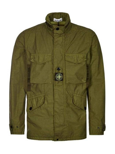 Wappen Patch Pocket Field Zip Up Jacket Khaki - STONE ISLAND - BALAAN 1