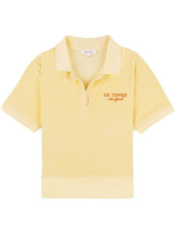 SR Tennis Terry Cloth Effect Polo Shirt PO922AL - SPORTY & RICH - BALAAN 1