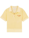 SR Tennis Terry Cloth Effect Polo Shirt Yellow - SPORTY & RICH - BALAAN 1