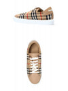 Women's Vintage Check Leather Low Top Sneakers Beige - BURBERRY - BALAAN 6